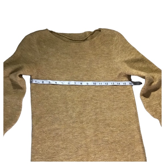 Vera Moda Balloon Sleeve Knit Sweater Dress  in Wheat Size Small (Fits like a M) - Picture 6 of 16